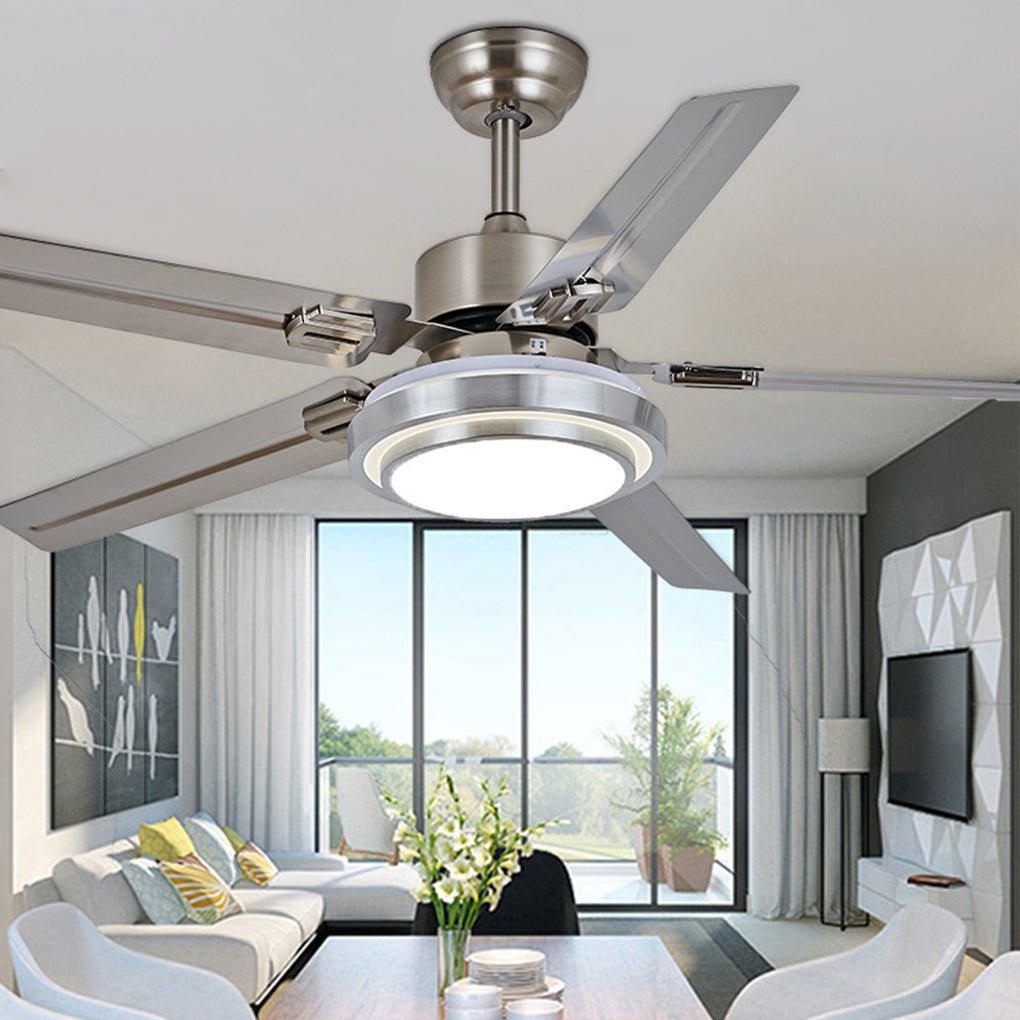 52 Inch Nordic Silent Ceiling Fan Light with Remote Control
