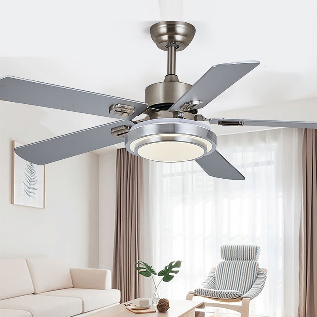 52 Inch Nordic Silent Ceiling Fan Light with Remote Control