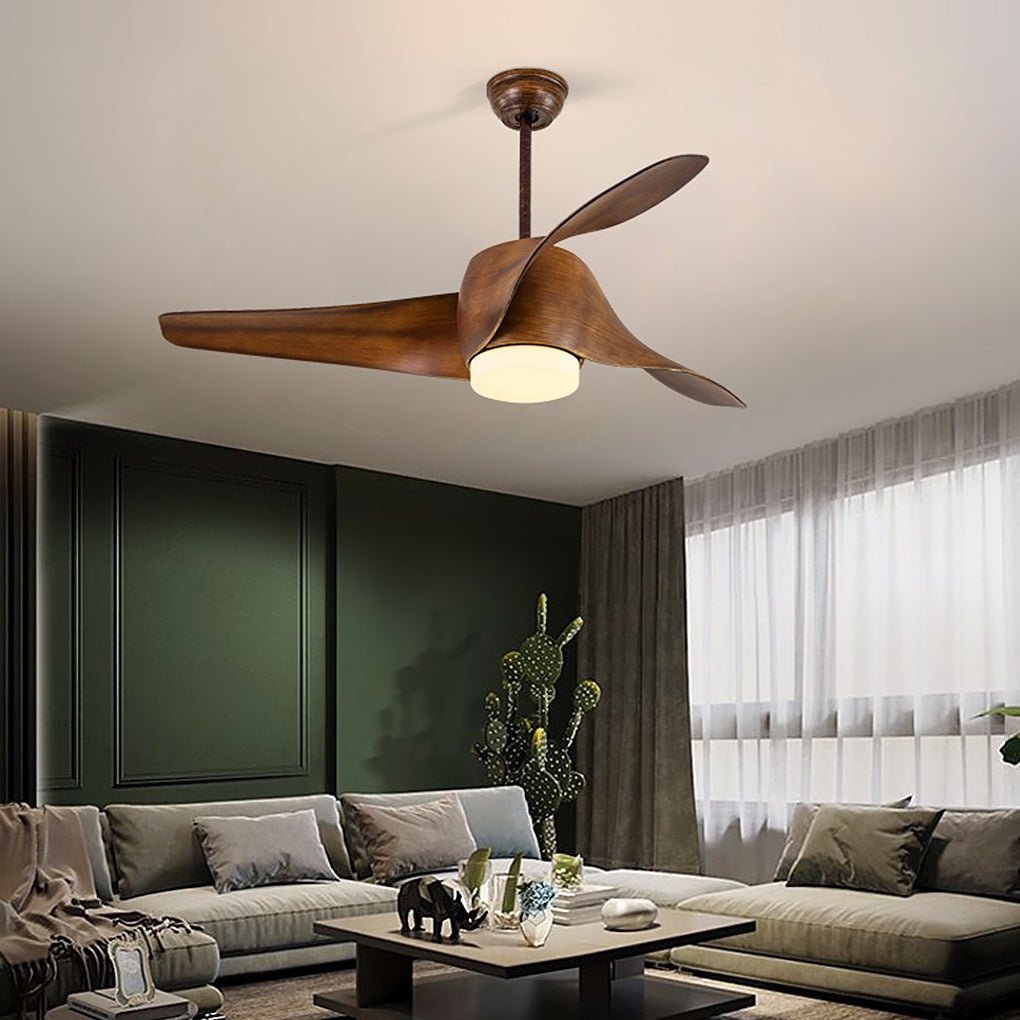 52" Modern Ceiling Fan Light with Dimming & Remote Control