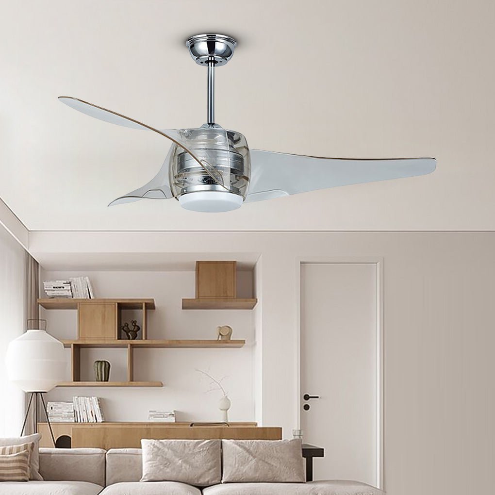 Modern LED Ceiling Fan with Remote Control – 52" Acrylic