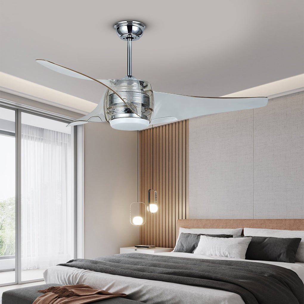 Modern LED Ceiling Fan with Remote Control – 52" Acrylic