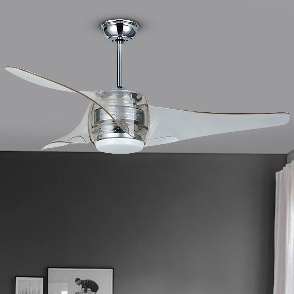 Modern LED Ceiling Fan with Remote Control – 52" Acrylic