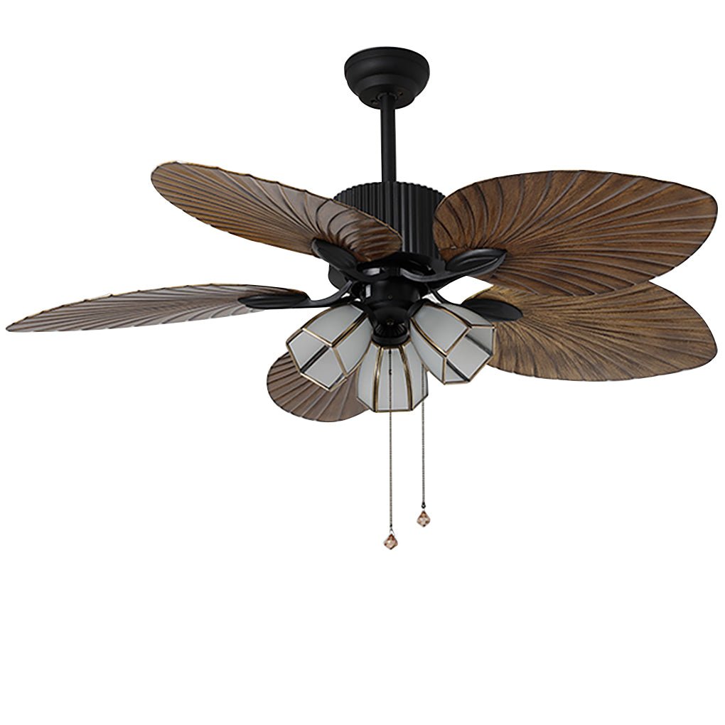 52 Inch Rustic LED Ceiling Fan Light with Remote Control