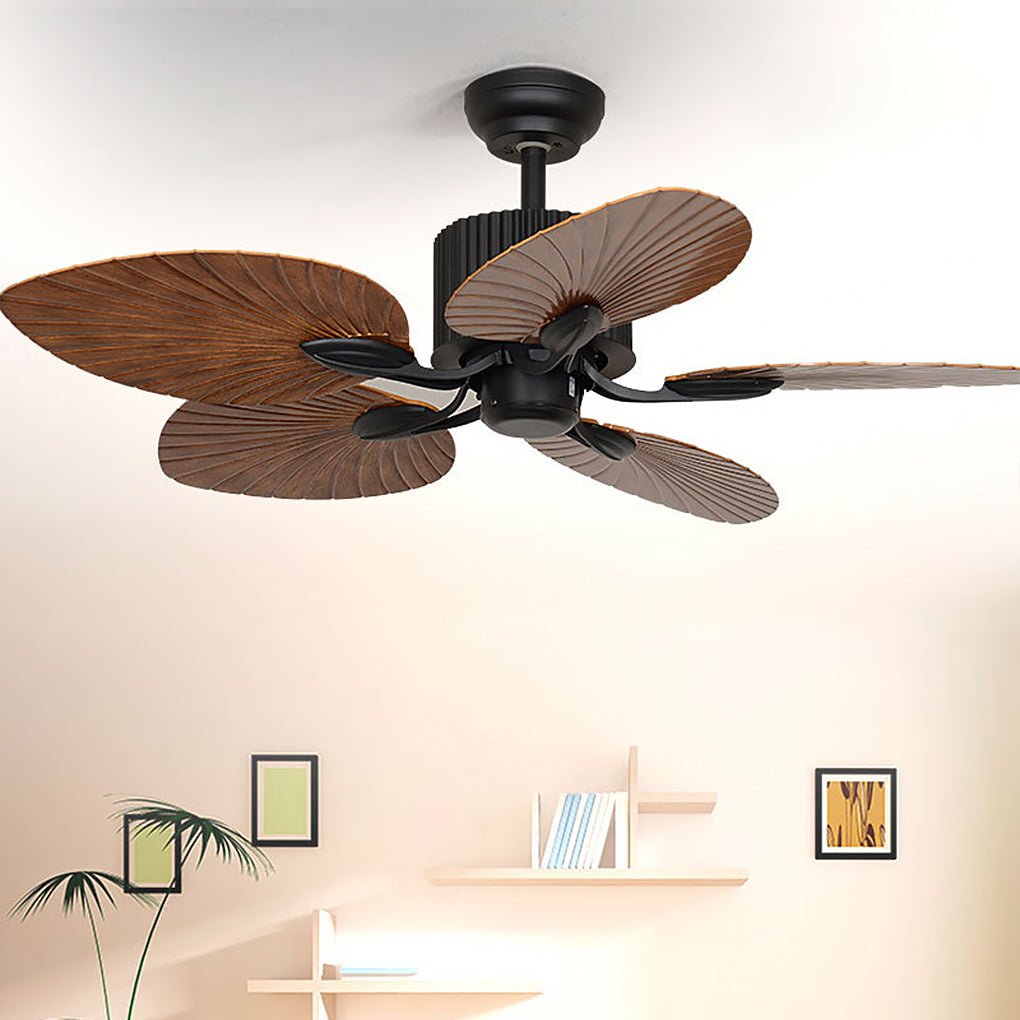 52 Inch Rustic LED Ceiling Fan Light with Remote Control