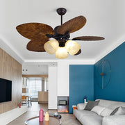 52 Inch Rustic LED Ceiling Fan Light with Remote Control