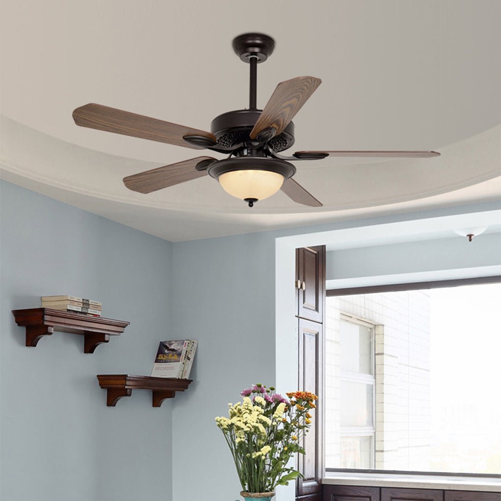 52 Inch Silent Ceiling Fan Light with Remote and LED Dimming