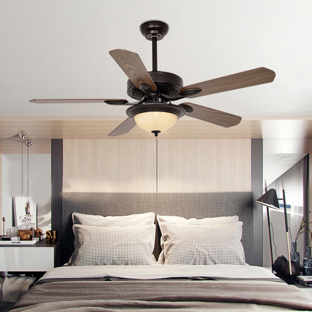 52 Inch Silent Ceiling Fan Light with Remote and LED Dimming
