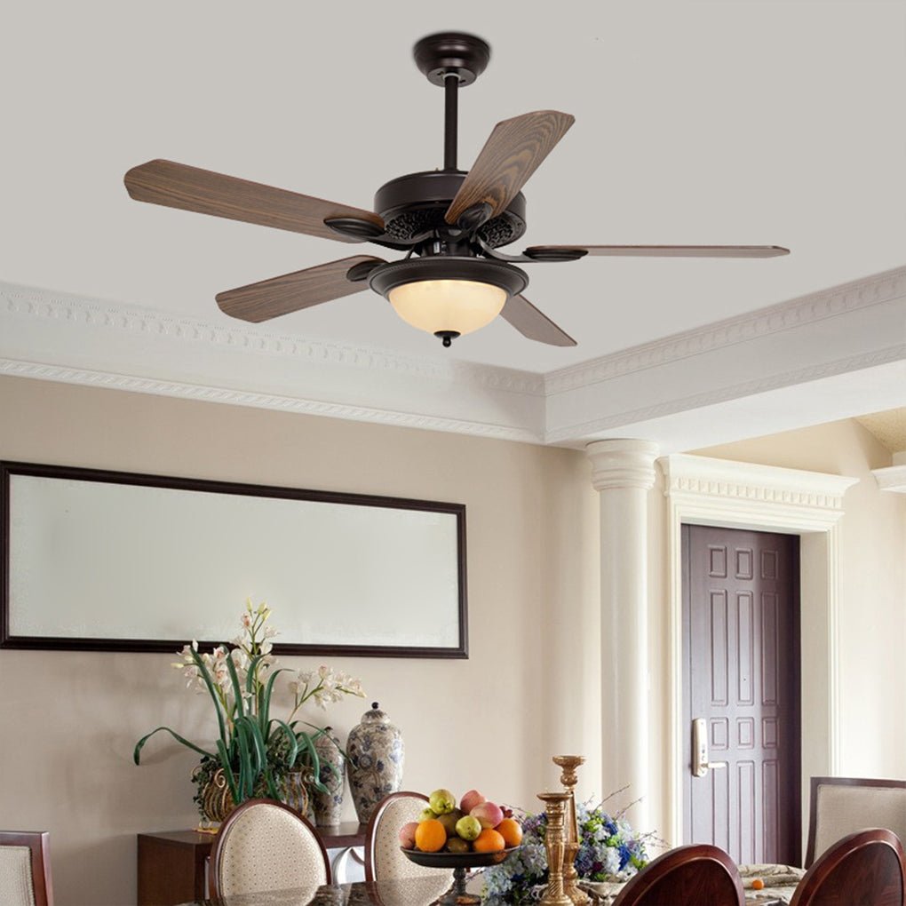 52 Inch Silent Ceiling Fan Light with Remote and LED Dimming