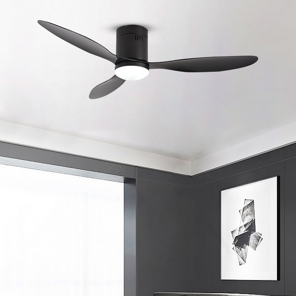 52-Inch Modern LED Ceiling Fan Light with Remote Control Black