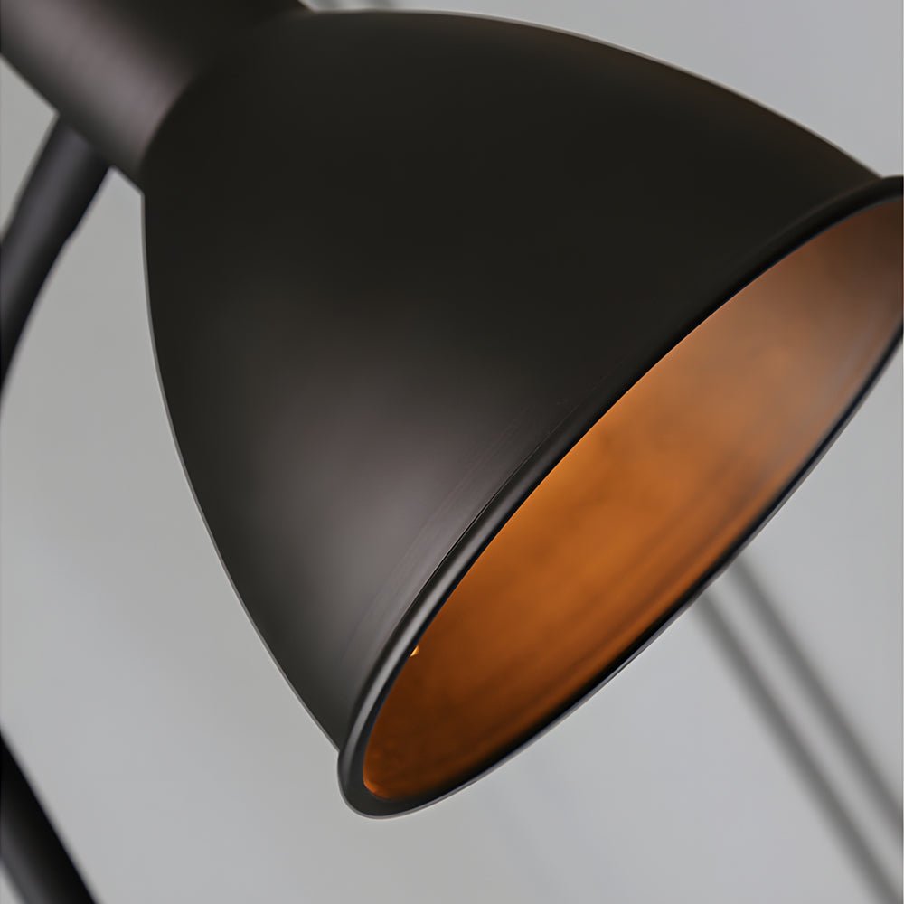 Modern Arc LED Floor Lamp with Wood and Metal Design - 59 Inch
