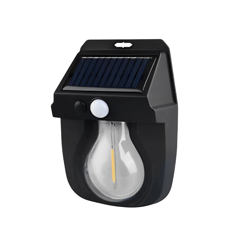 Solar Motion Sensor Wall Lantern with Tungsten Bulb