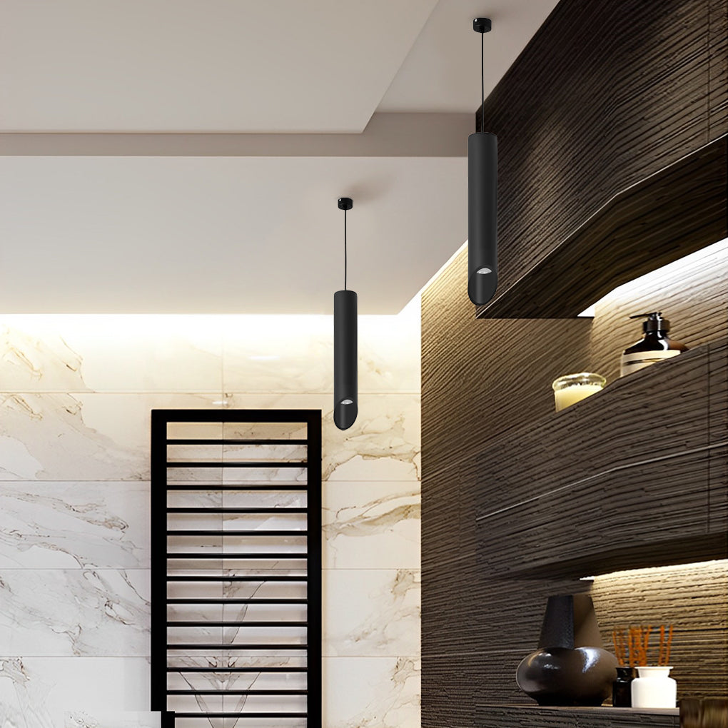 Modern Cylindrical LED Pendant Light – Aluminum Minimalist Hanging
