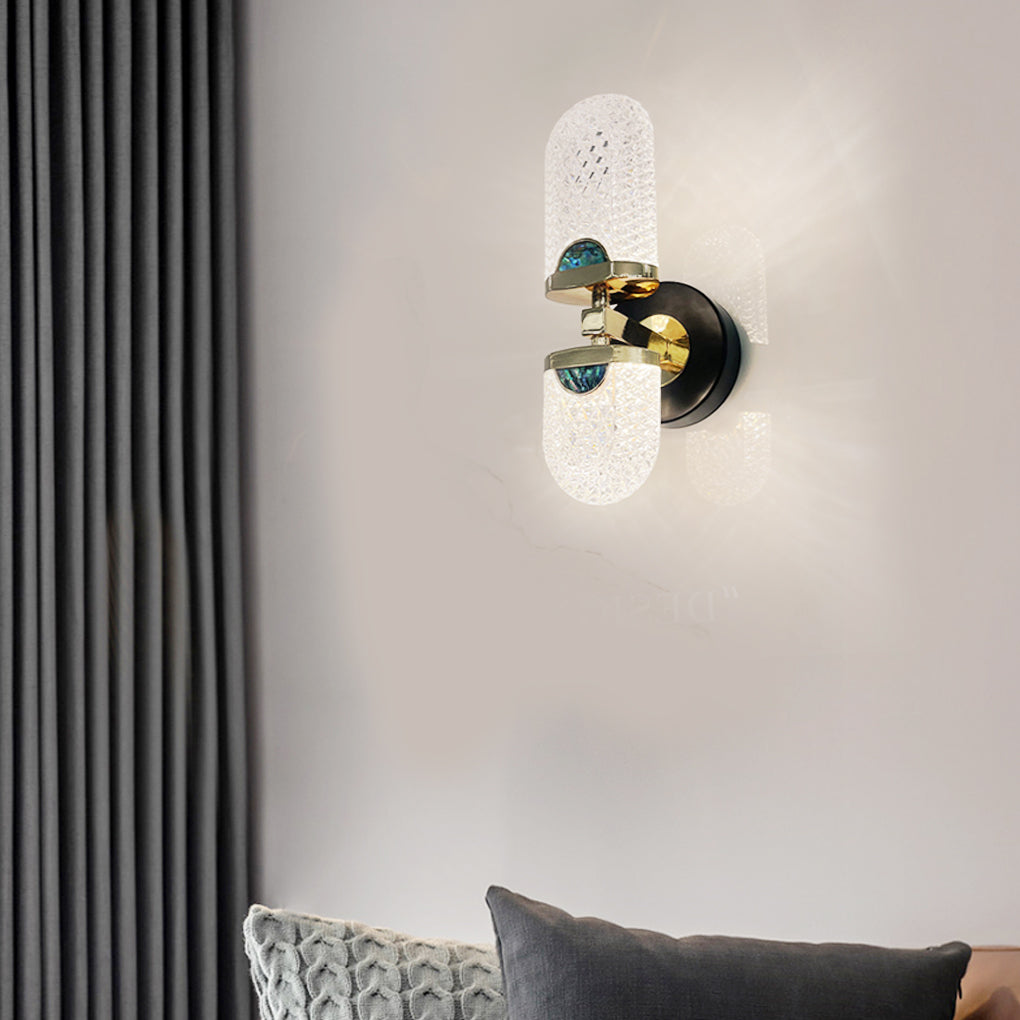 Modern LED Wall Sconce with Three-Step Dimming and Acrylic Shade