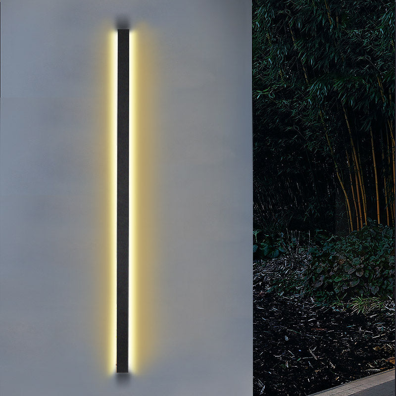 Modern Black Linear LED Outdoor Wall Light Waterproof IP65
