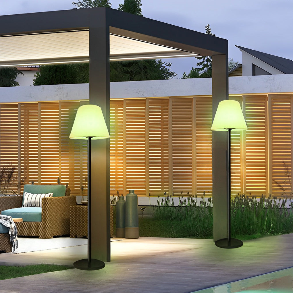 Smart RGB LED Floor Lamp with Metal Base and PE Shade