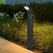Modern Curved Head COB LED Pathway Lights - Aluminum