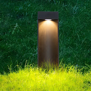 Modern Black LED Outdoor Lawn Light - Industrial Style Aluminum