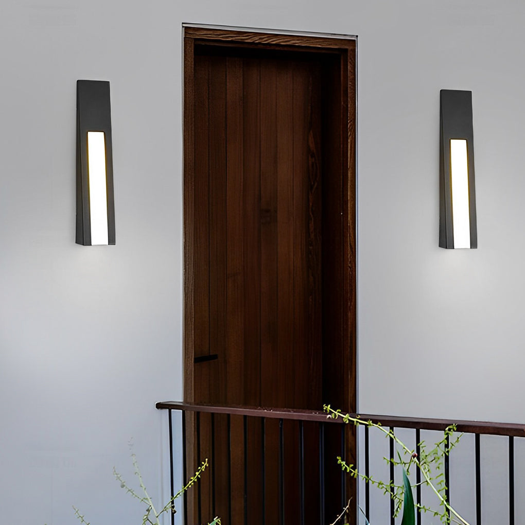 Modern LED Outdoor Wall Light Black Waterproof Stainless Steel