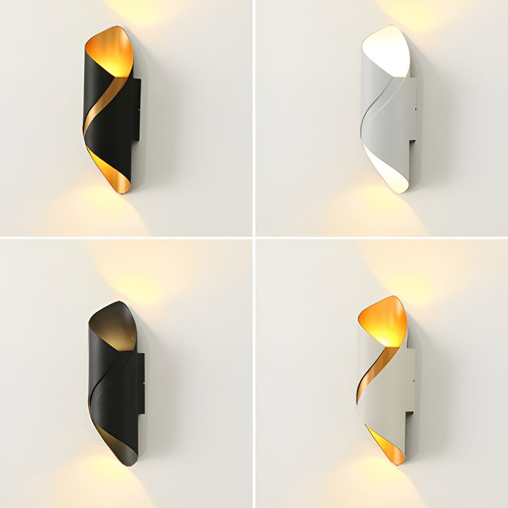 Outdoor LED Up Down Wall Sconce Waterproof Modern Glass Light