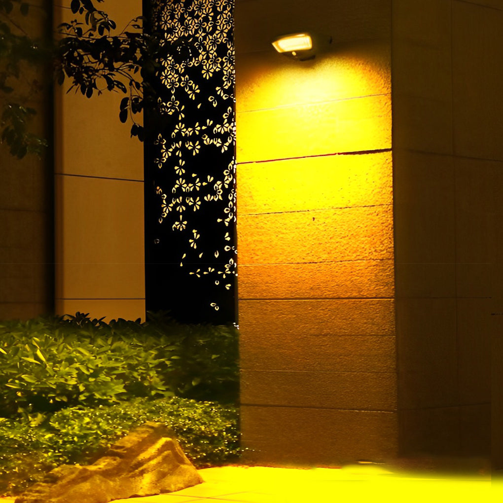 Motion Sensor Solar Outdoor Wall Light with Adjustable Panel