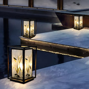 Artistic Solar LED Pathway Lights with Landscape Pattern Design