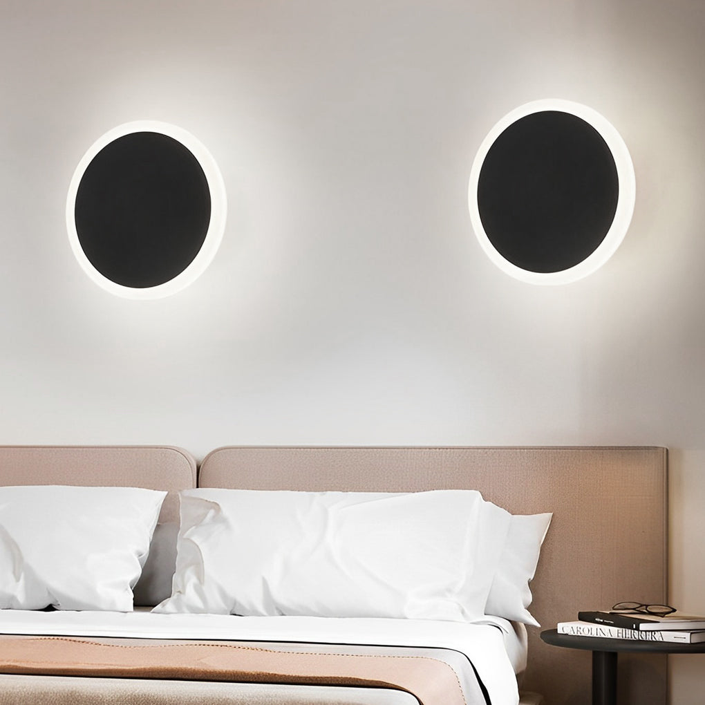 Rotatable LED Wall Sconce Modern Iron Acrylic Round Wall Light