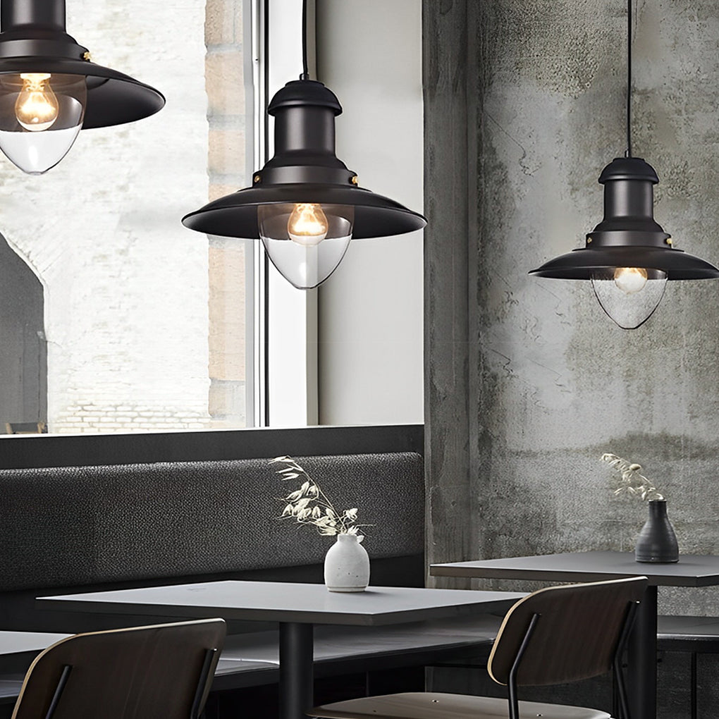 Retro Dome Metal Pendant Light Industrial Chandelier