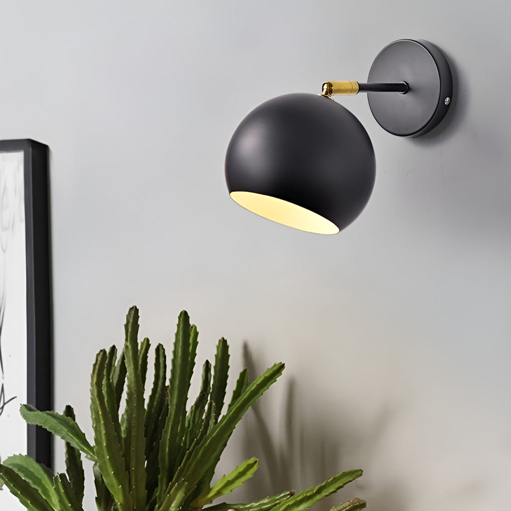 Adjustable Hemispherical Wall Sconce - Modern Nordic Metal Lamp