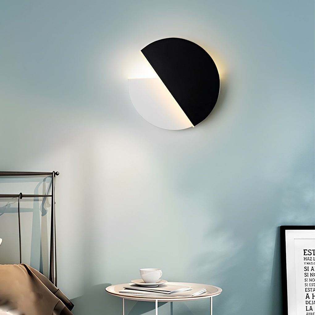 Rotatable LED Wall Sconce Modern Black Minimalist Adjustable Lighting