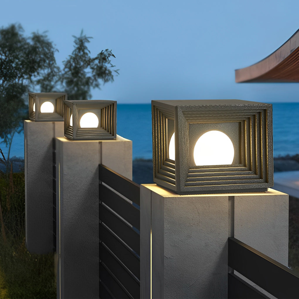 Modern Solar Fence Post Light | Waterproof LED Outdoor Pillar Lamp