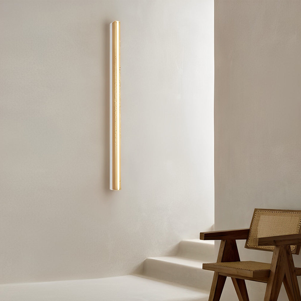 Travertine LED Dimmable Wabi-Sabi Japanese Wall Lamp 34.3"