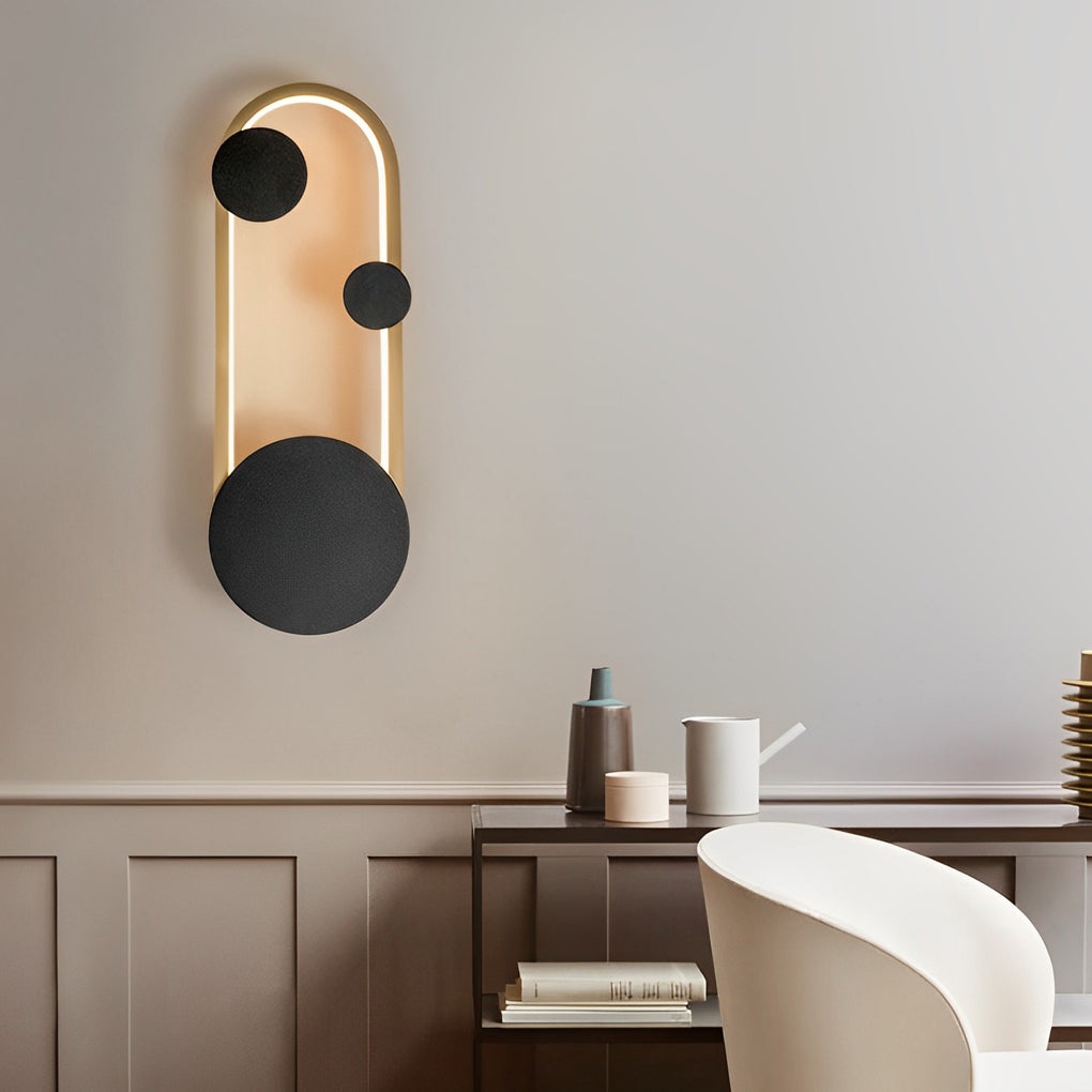 Modern LED Wall Sconce with Three-Step Dimming | Round & Oval