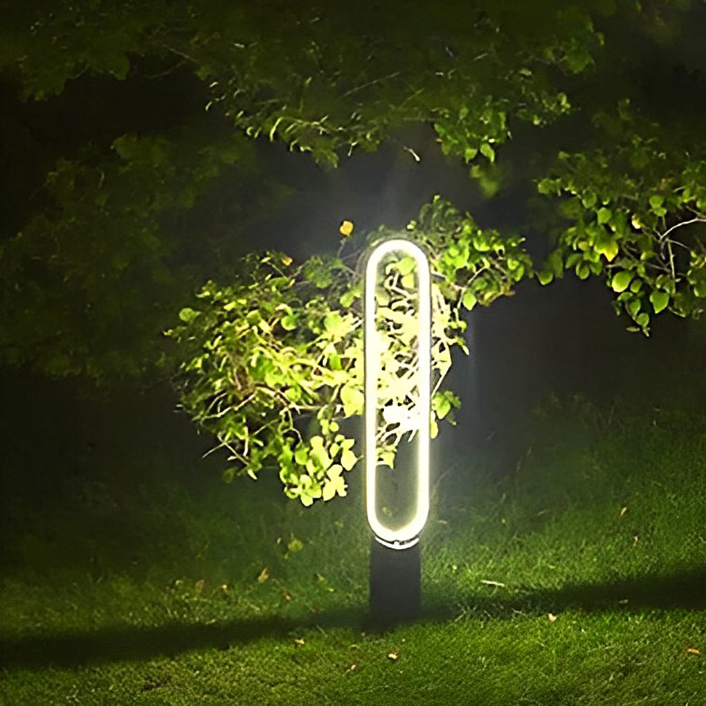 Modern Linear LED Solar Pathway Lights in Black Aluminum