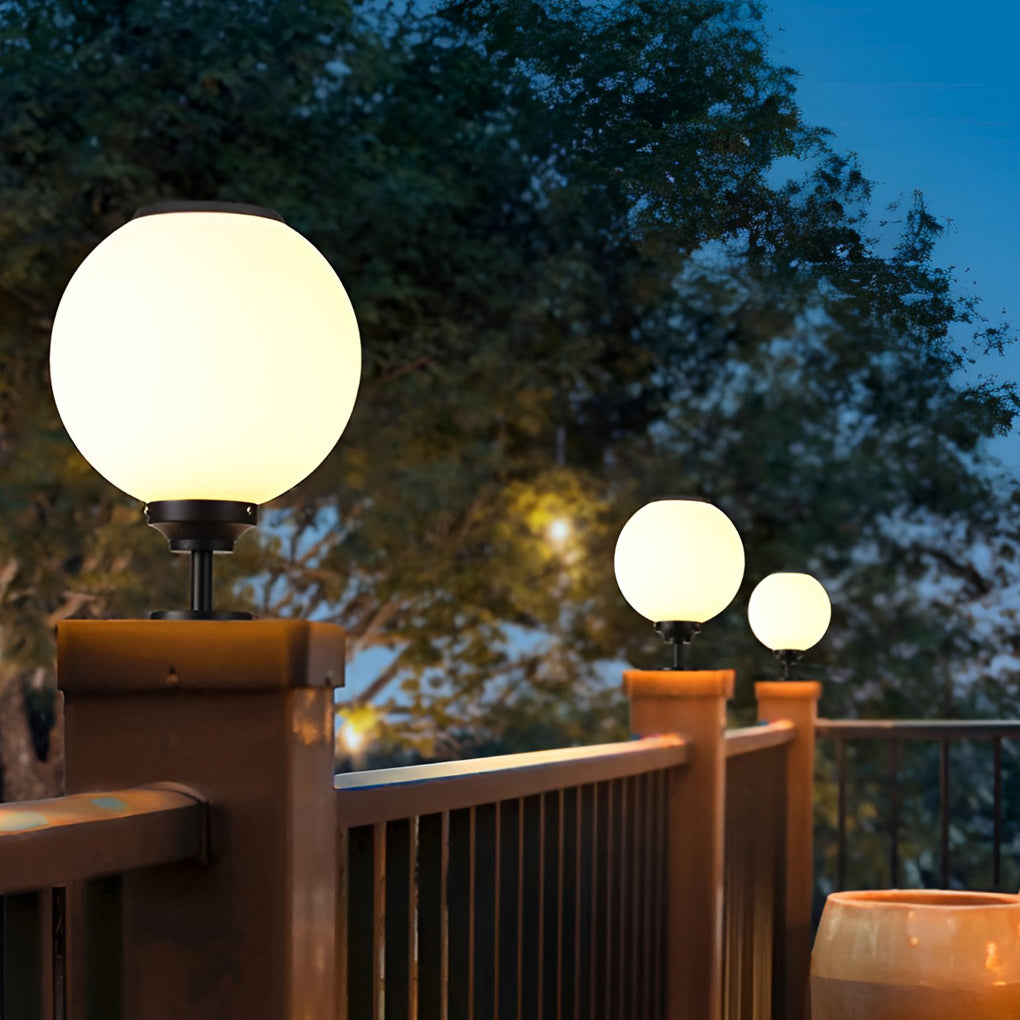 Solar LED Outdoor Post Cap Light with 3-Step Dimming - Waterproof