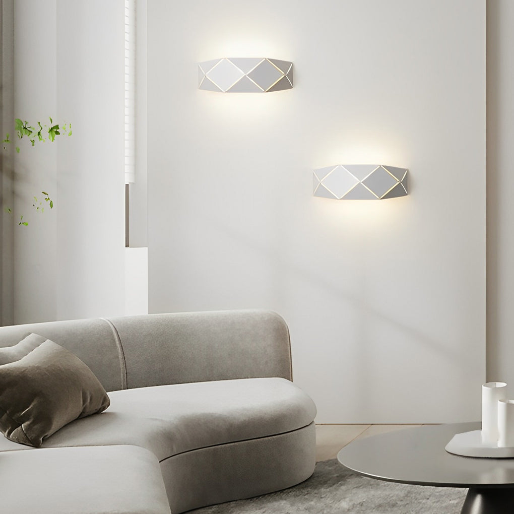 Modern Geometric Iron Acrylic Wall Sconce with Backlight