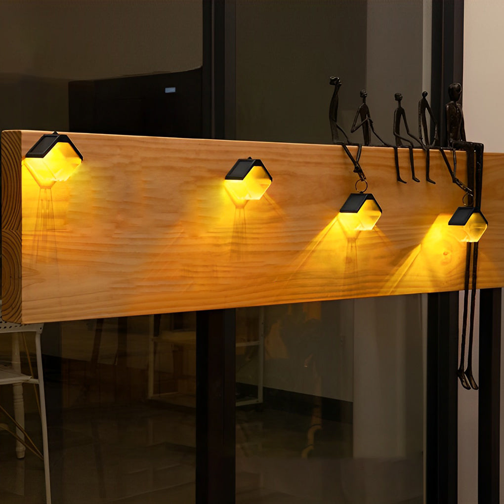Modern Solar LED Outdoor Wall Light with Multi-Color RGB Modes