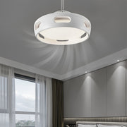Smart Dimmable Bladeless Ceiling Fan Light with LED - White