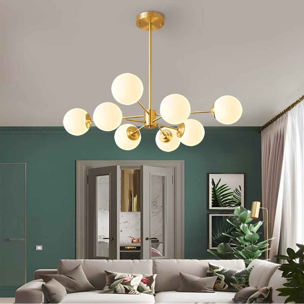6-Light Three-Step Dimming LED Chandelier Kitchen Island Lighting