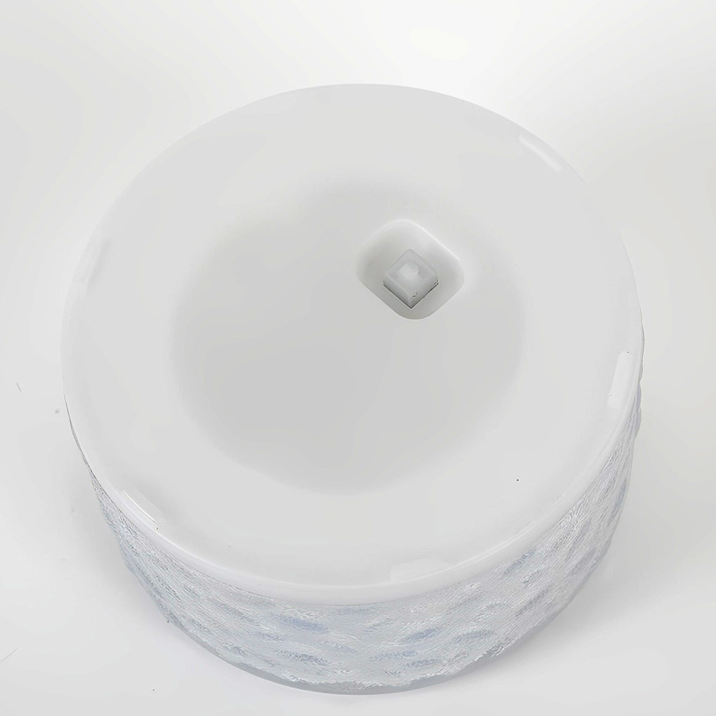 Solar LED Round Ice Brick Step Lights - Set of 4 (Modern Outdoor)