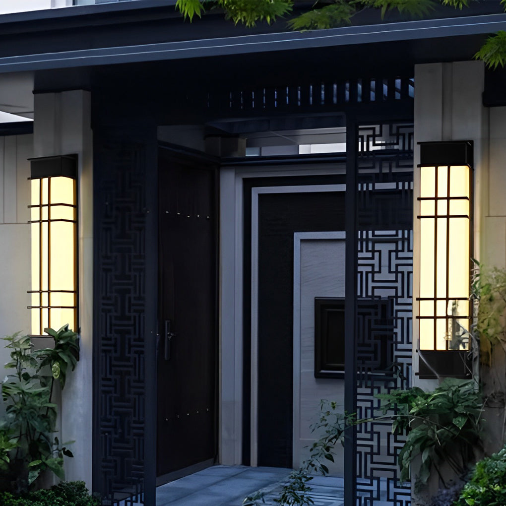 Industrial Black LED Outdoor Wall Lamp | Waterproof Galvanized Steel