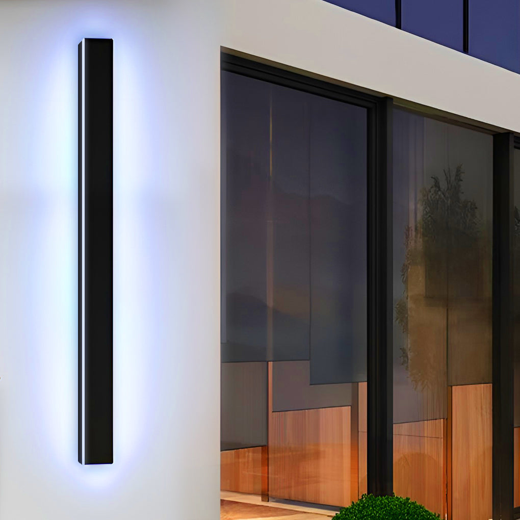 Modern Black Linear LED Wall Light Outdoor Waterproof IP65