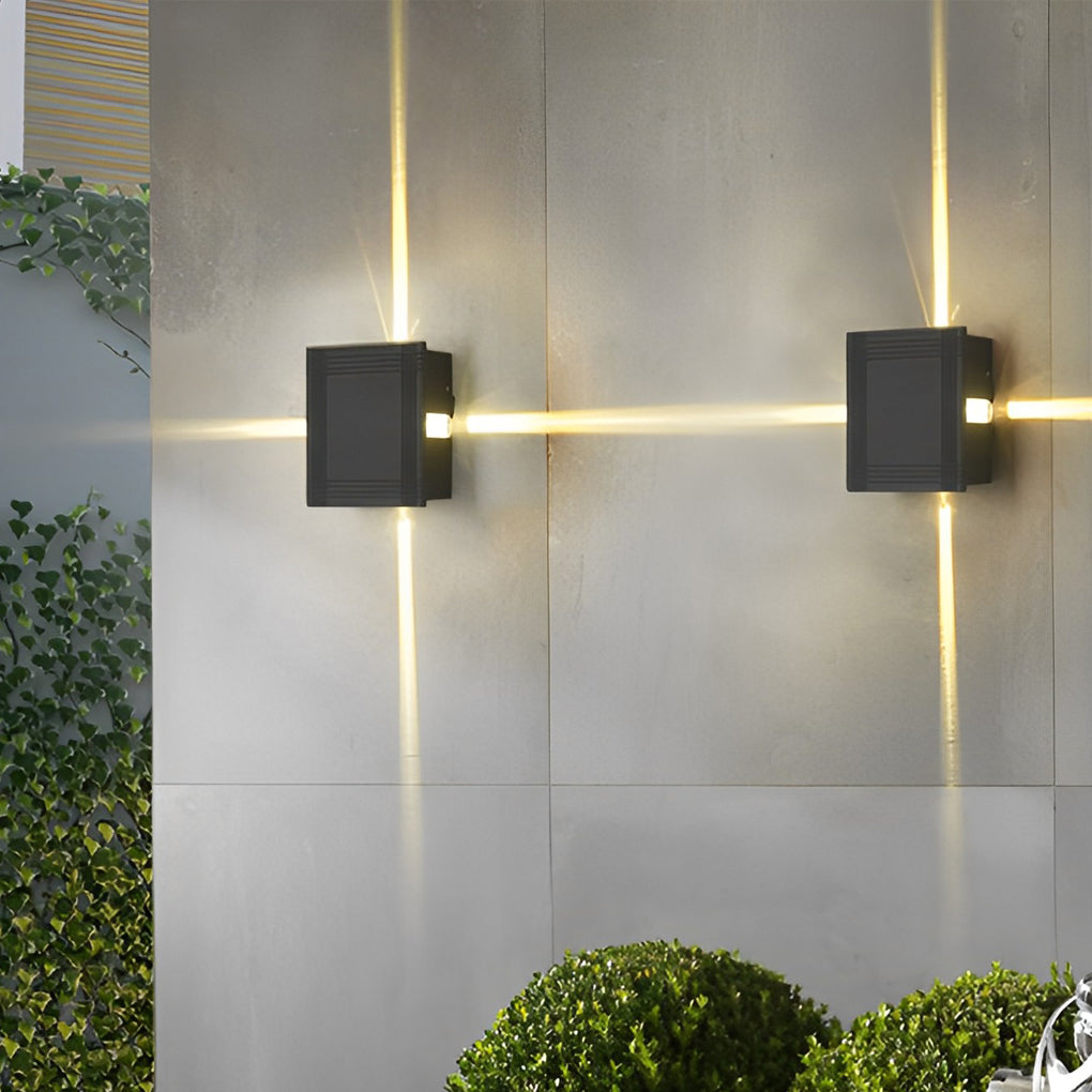 12W Cross Star LED Outdoor Wall Light - Waterproof Modern Design