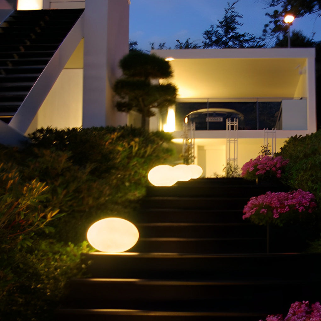 Modern Resin Cobblestone LED Lawn Light Waterproof Outdoor
