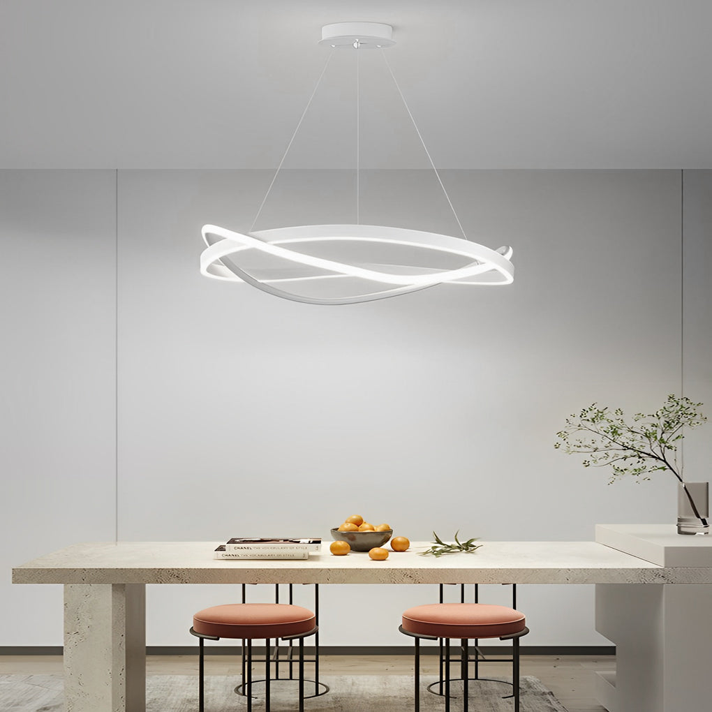 Wave Ring Chandelier Modern Dimmable LED Pendant Light