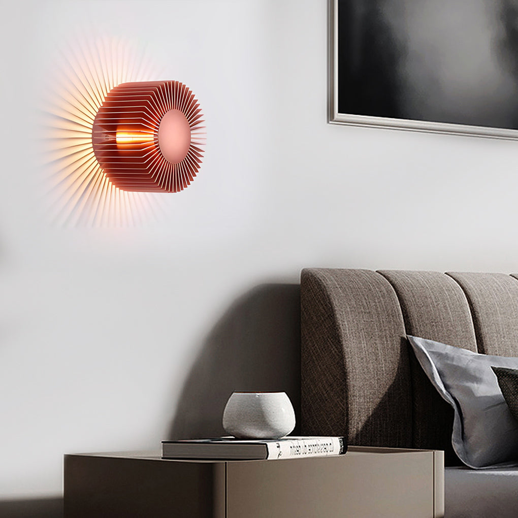 Round Sunflower LED Aluminum Wall Sconce - Modern Decorative Light