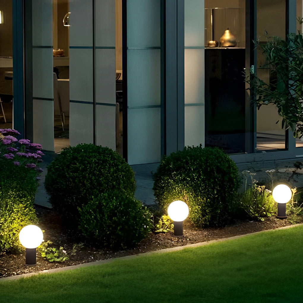 Modern Round Ball LED Pathway Light - Waterproof Outdoor Garden