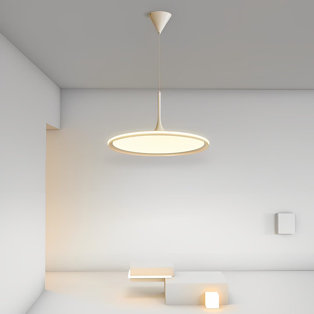 Ultra Thin LED Pendant Light - Modern Minimalist Round Ceiling Lamp