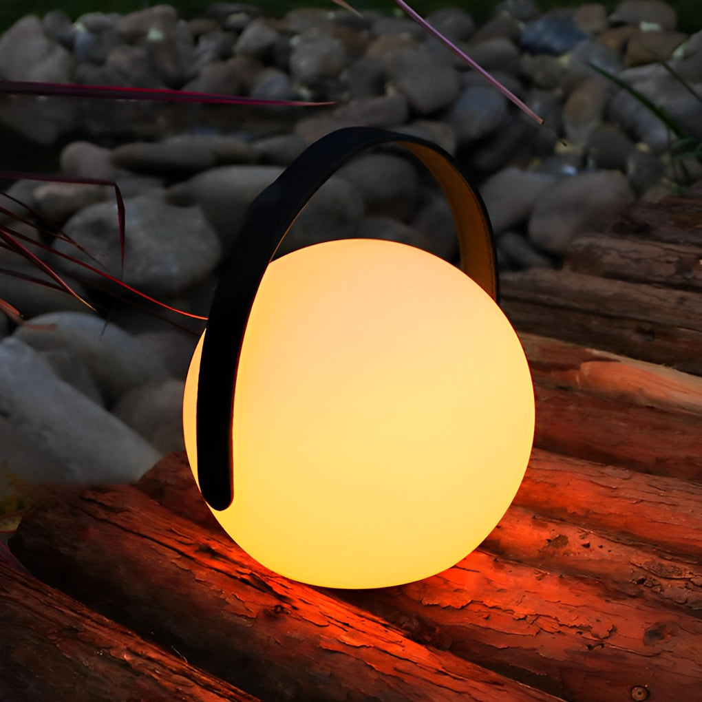 Portable RGB Sphere Table Lamp with Touch Dimmer and USB Charging
