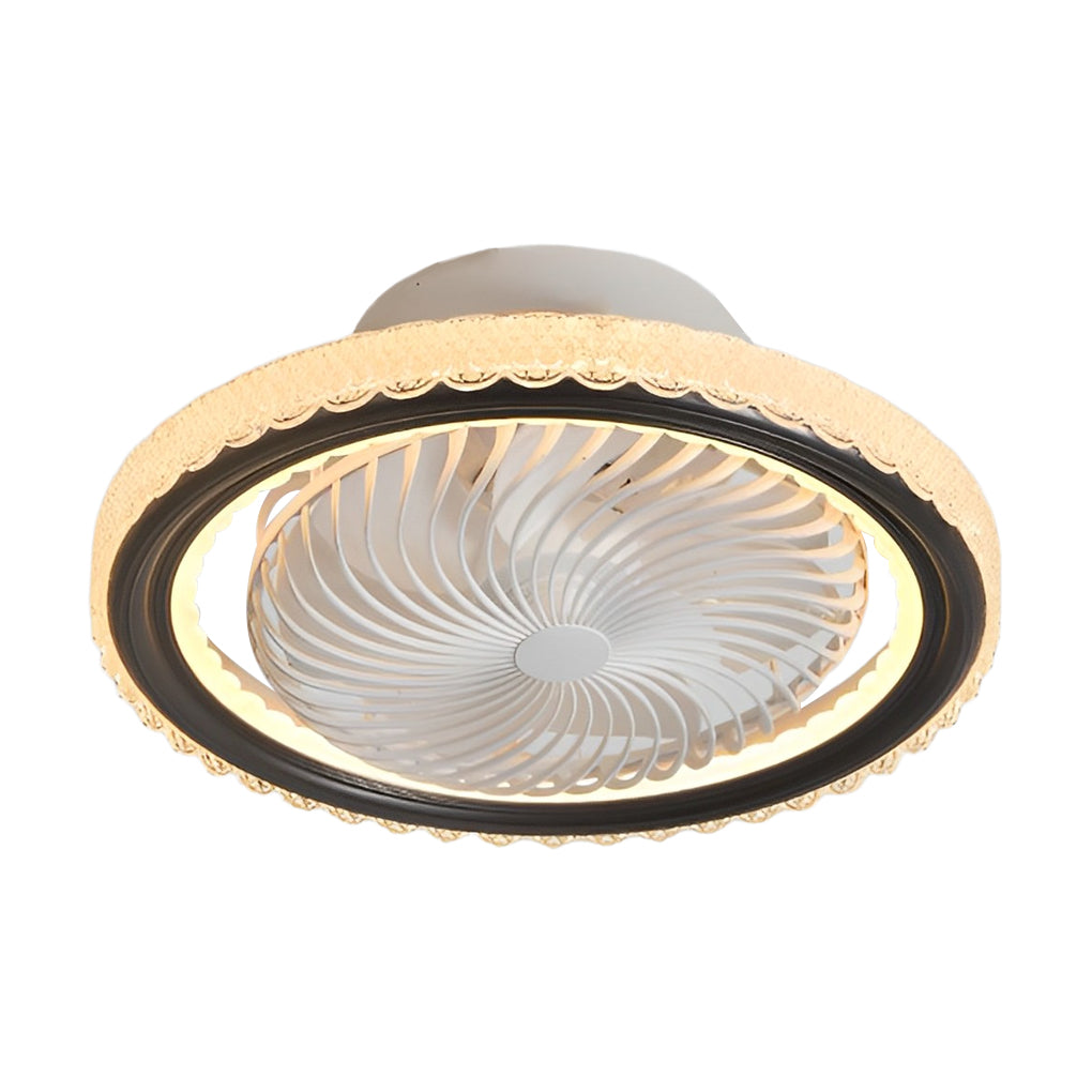 Modern Bladeless Ceiling Fan Light with Dimmable LED