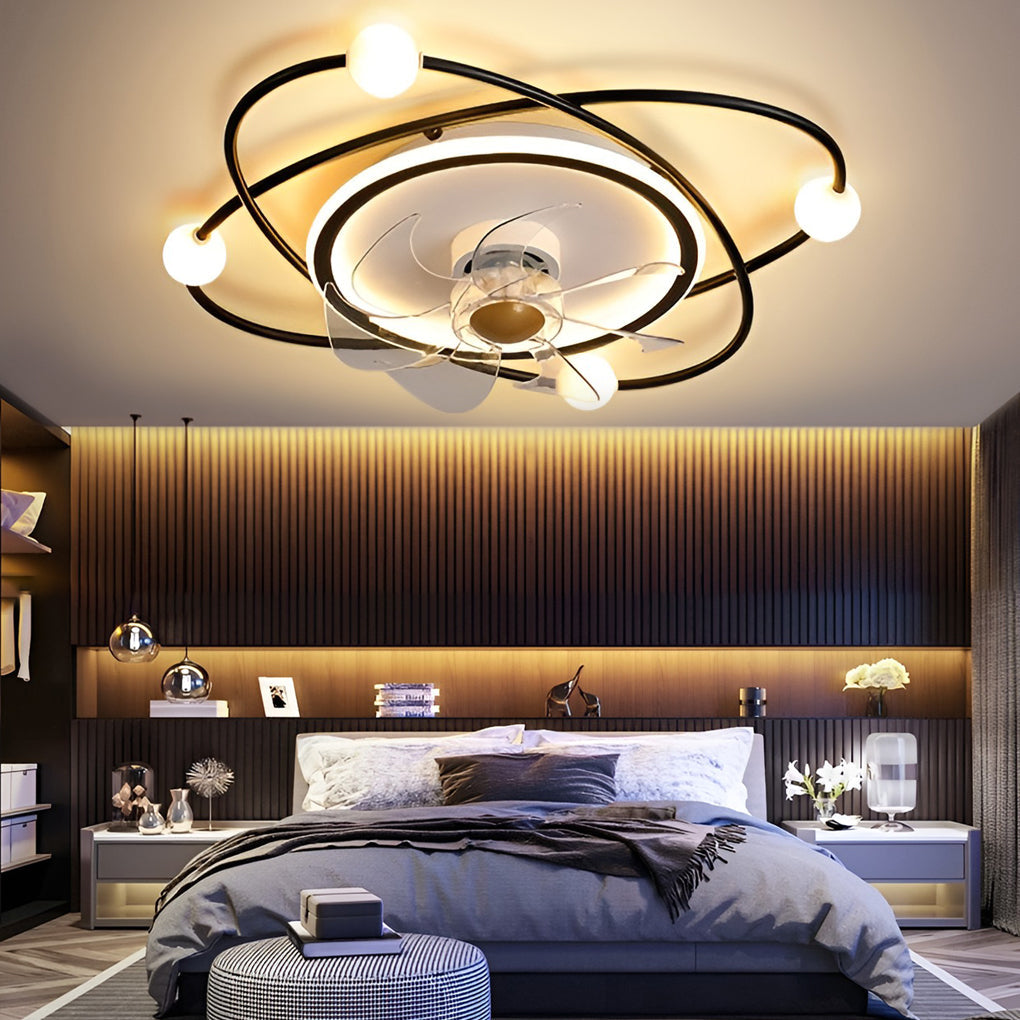 Modern LED Ceiling Fan Light with Remote Dimming - 22 Inch